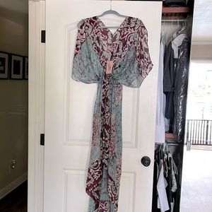 Lotta Stensson batik silk high low robe with tags. Never worn!